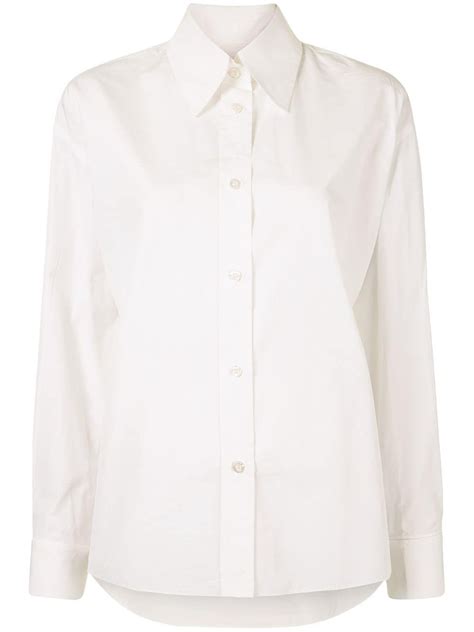 chanel white button up